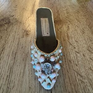 Embellished Slip-On Mules